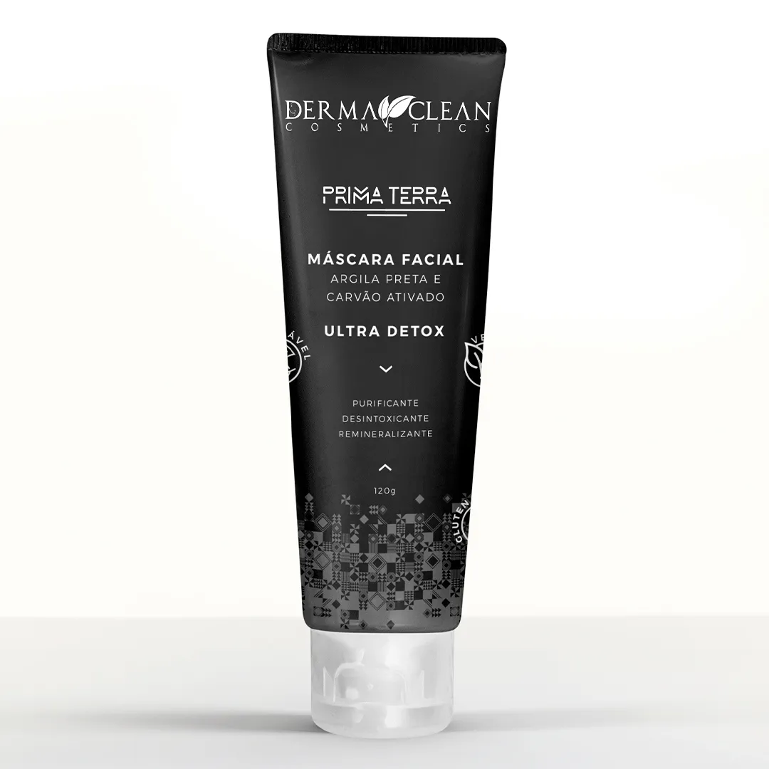 Derma Clean Máscara Facial Argila Preta e Carvão Ativado2 Derma Clean Máscara Facial Argila Preta e Carvão Ativado