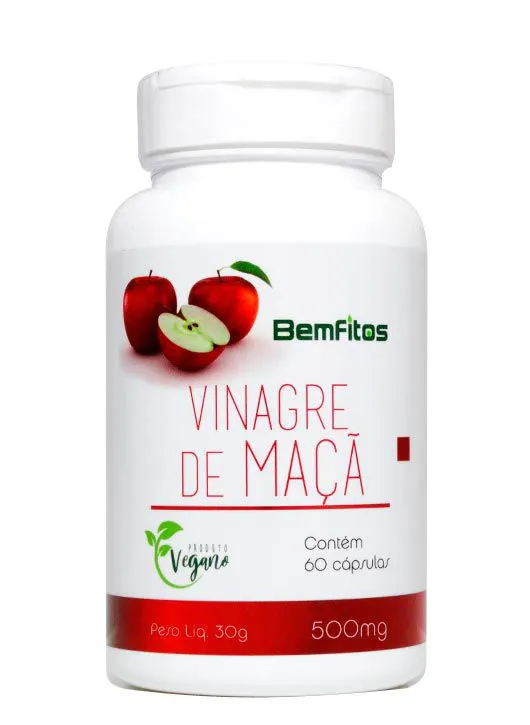 Vinagre de Maça 60 cápsulas Bemfitos Vinagre de Maça 60 cápsulas Bemfitos - Imagem 1